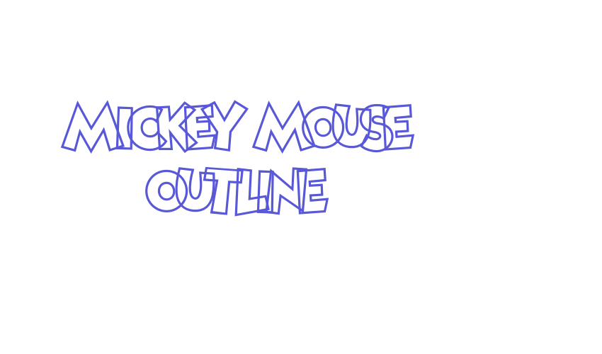 Mickey Mouse outline Font