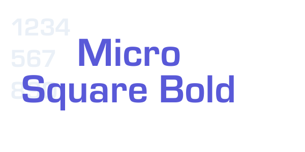 Micro Square Bold font free