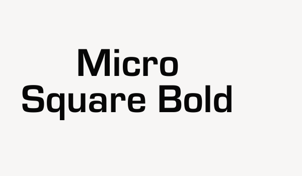 Micro Square Bold Font