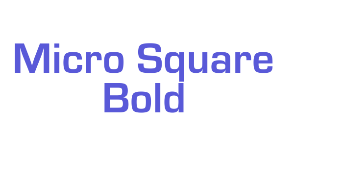 Micro Square Bold Font Download