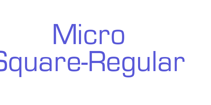 Micro Square-Regular Font