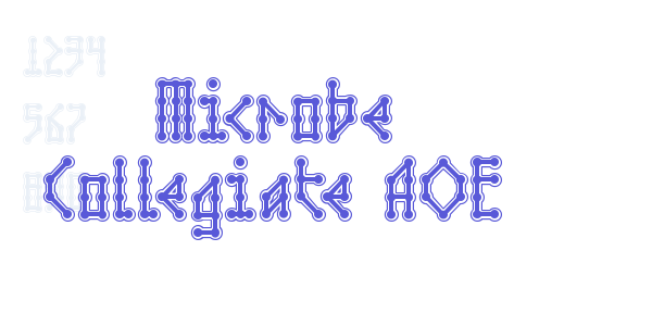 Microbe Collegiate AOE font