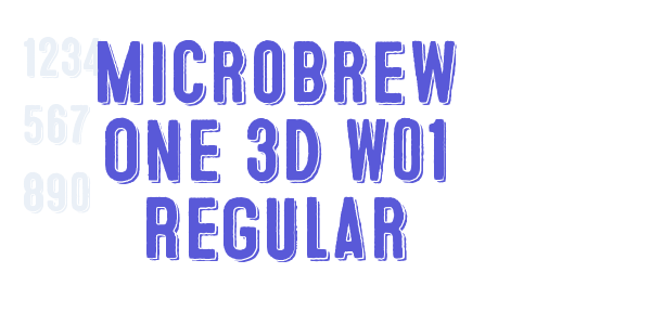 Microbrew One 3D W01 Regular font free