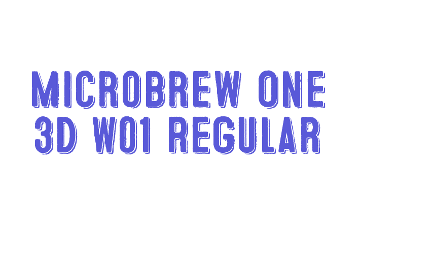 Microbrew One 3D W01 Regular Font Download