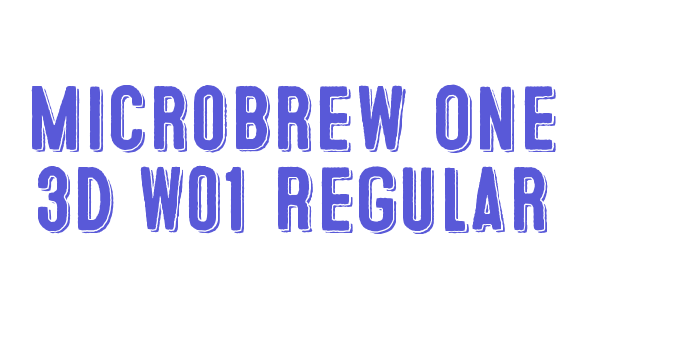 Microbrew One 3D W01 Regular Font Download