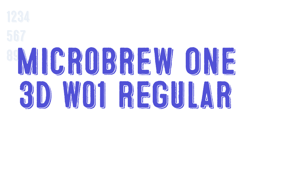 Microbrew One 3D W01 Regular-font-download