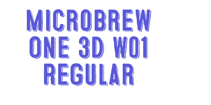 Microbrew One 3D W01 Regular Font