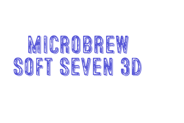 Microbrew Soft Seven 3D Font