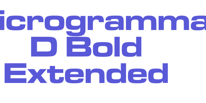 Microgramma D Bold Extended Font