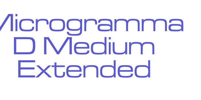 Microgramma D Medium Extended Font Download