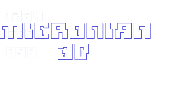 Micronian 3D font