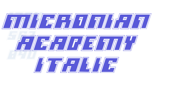 Micronian Academy Italic font