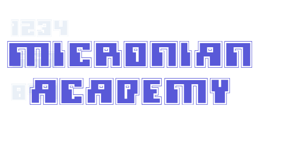 Micronian Academy font