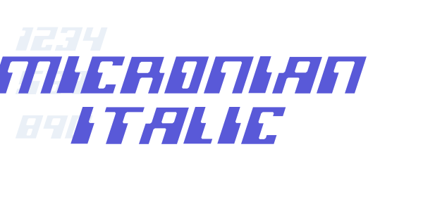 Micronian Italic font