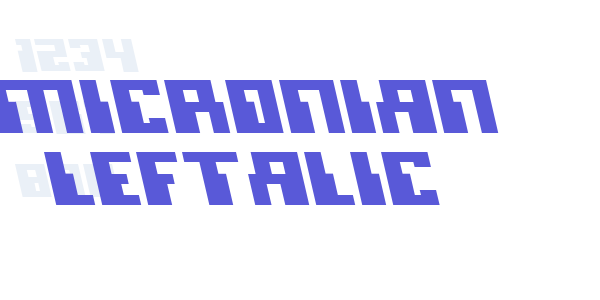 Micronian Leftalic font