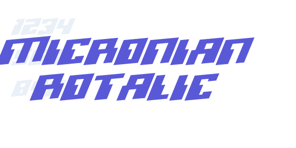 Micronian Rotalic font