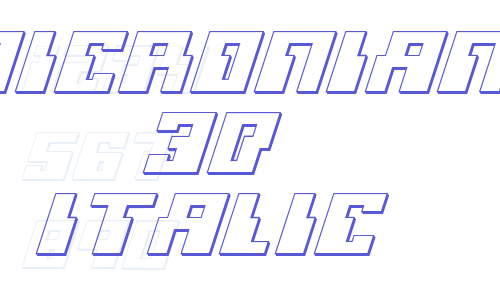 Micronian 3D Italic Font Download