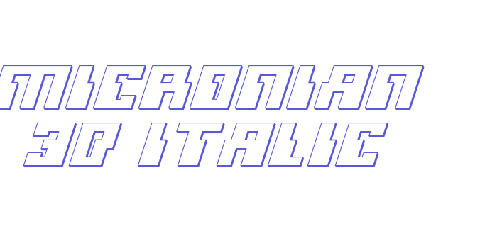 Micronian 3D Italic Font Download