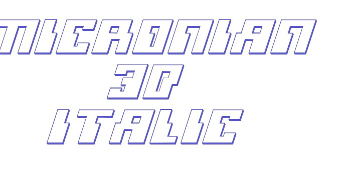 Micronian 3D Italic Font