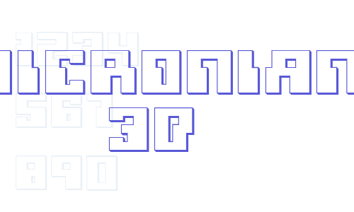 Micronian 3D Font Download