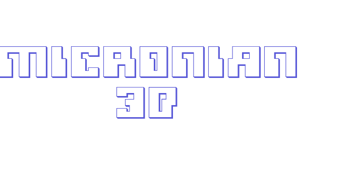 Micronian 3D Font Download