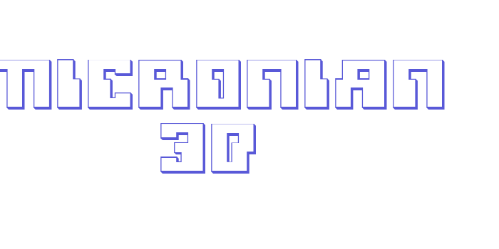 Micronian 3D Font