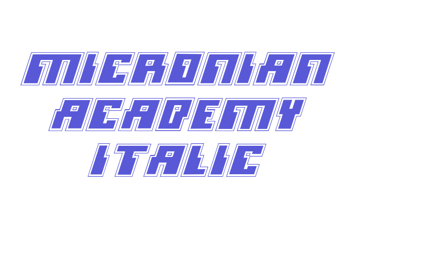 Micronian Academy Italic Font Download