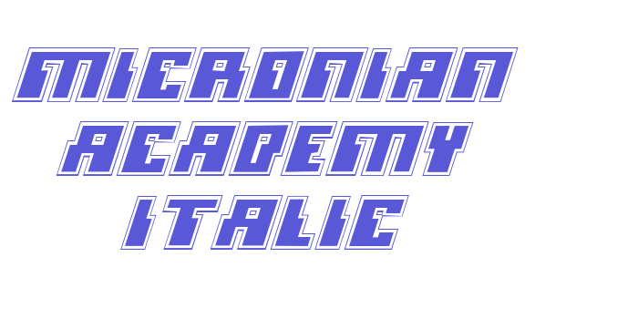 Micronian Academy Italic Font Download