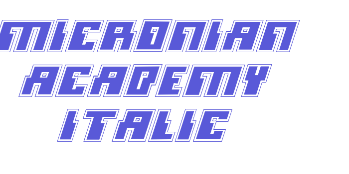 Micronian Academy Italic Font