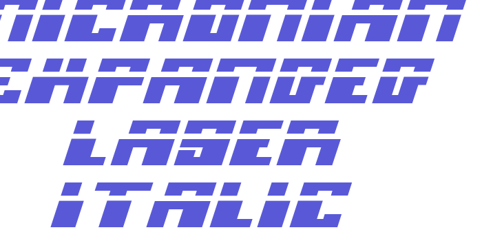 Micronian Expanded Laser Italic Font