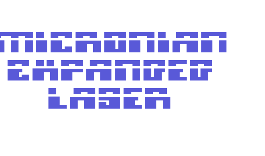 Micronian Expanded Laser Font Download