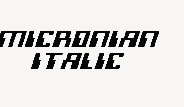 Micronian Italic Font