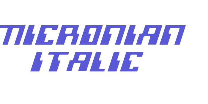 Micronian Italic Font