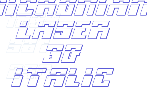 Micronian Laser 3D Italic Font Download