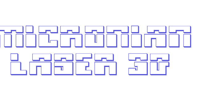 Micronian Laser 3D Font