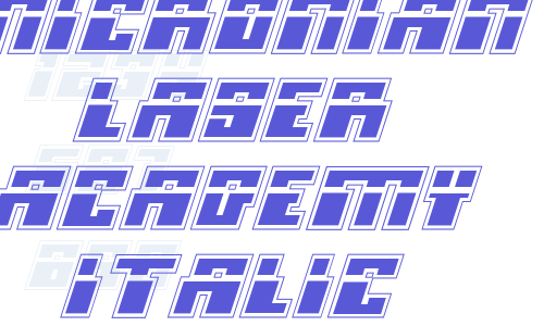 Micronian Laser Academy Italic Font Download