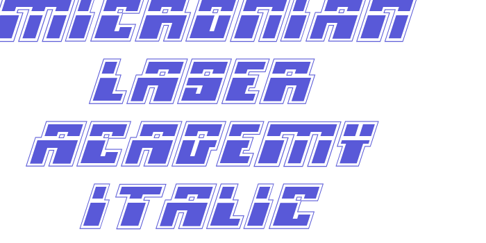 Micronian Laser Academy Italic Font