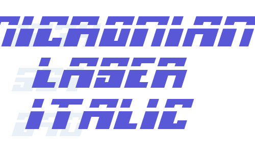 Micronian Laser Italic Font Download