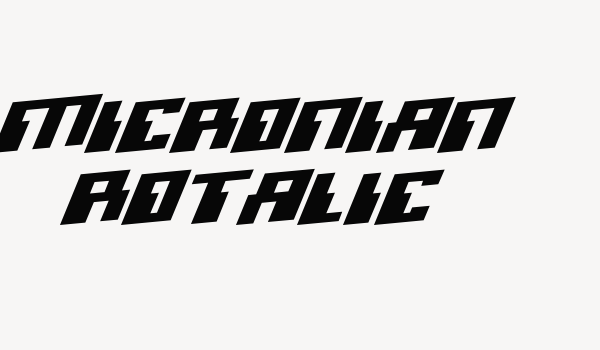 Micronian Rotalic Font