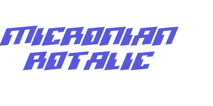 Micronian Rotalic Font Download