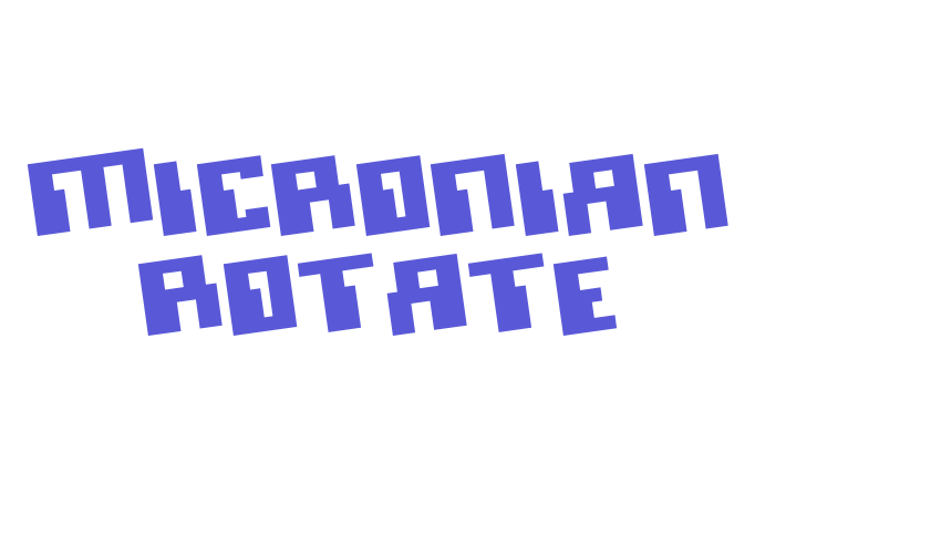 Micronian Rotate Font Download