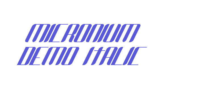 Micronium Demo Italic Font Download