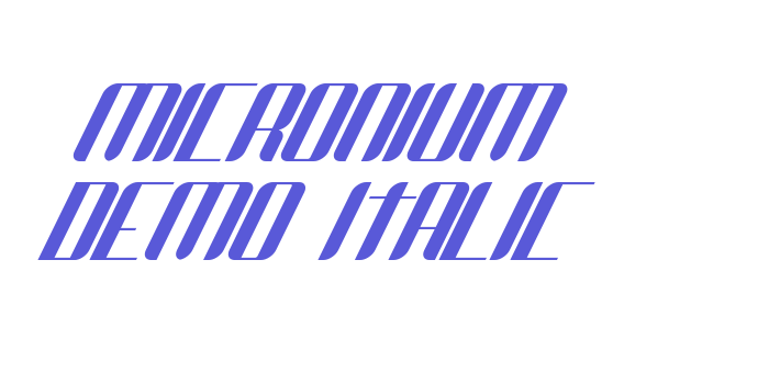 Micronium Demo Italic Font