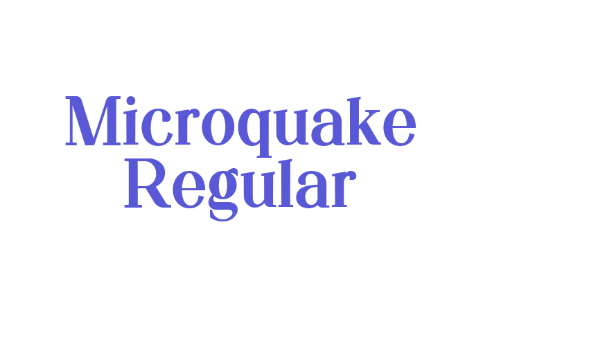 Microquake Regular Font