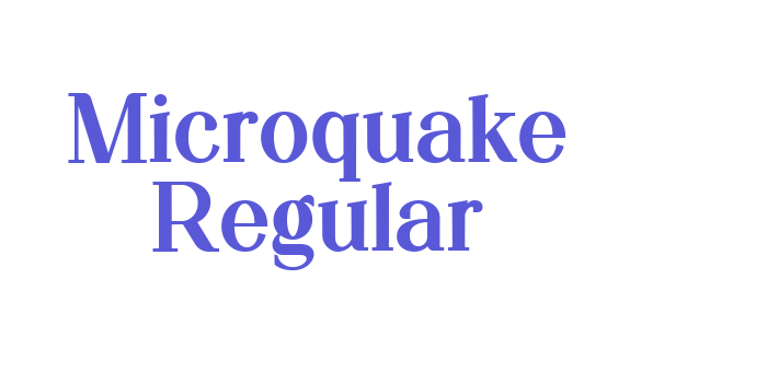 Microquake Regular Font Download