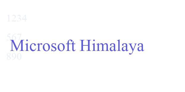 Microsoft Himalaya font free