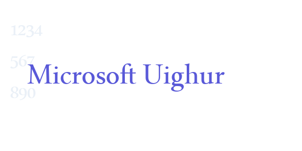 Microsoft Uighur font