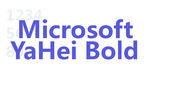 Microsoft YaHei Bold font