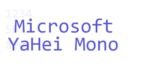 Microsoft YaHei Mono font