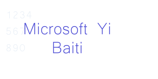 Microsoft Yi Baiti font free